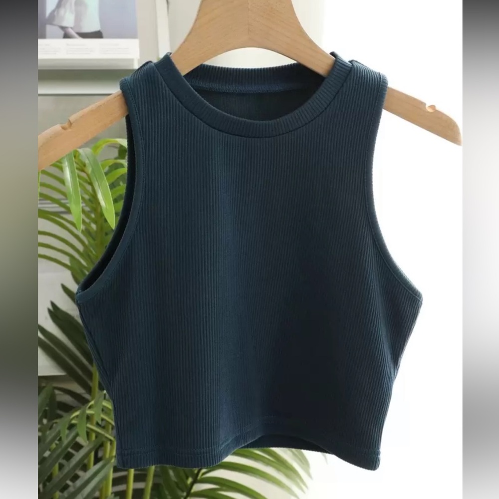 Turquoise Crop Tank